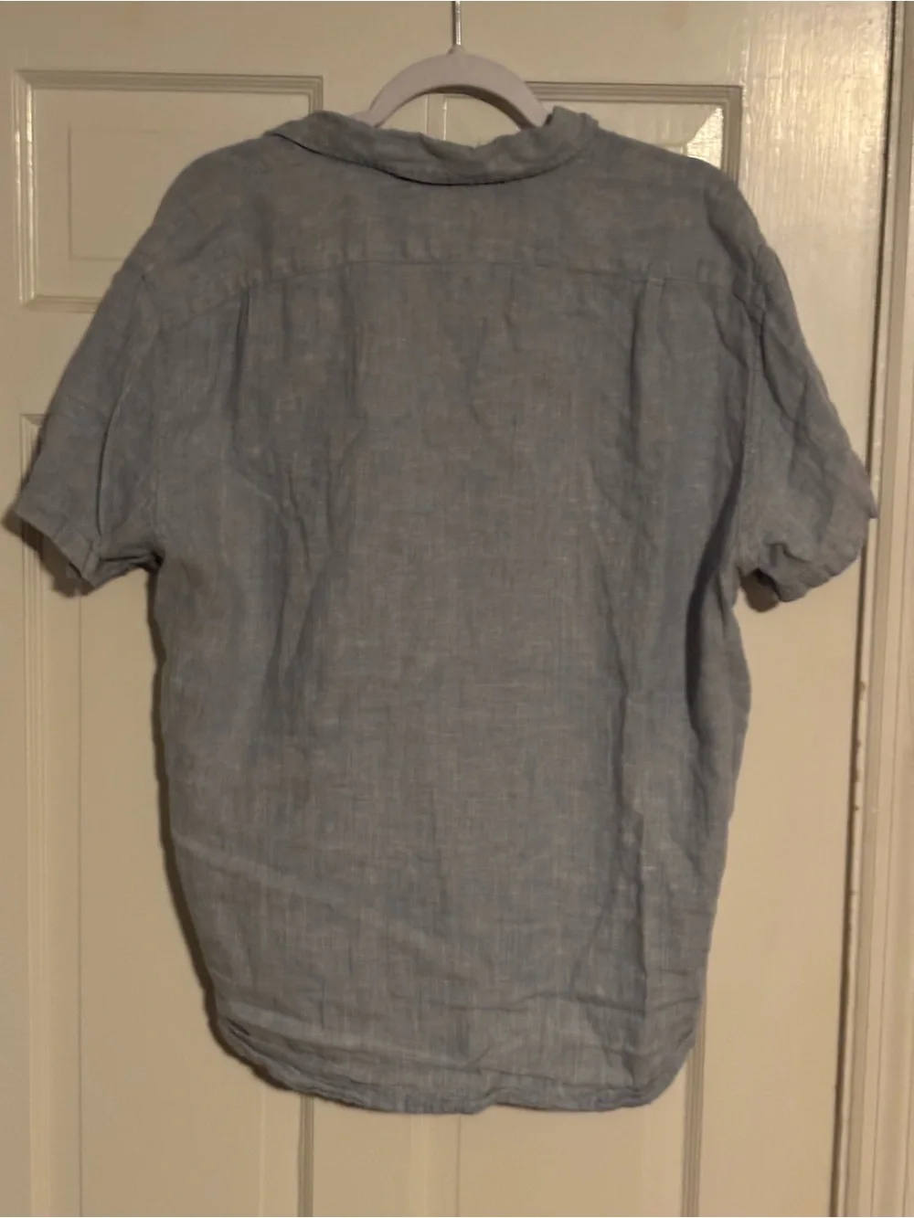 J. Crew Light Blue Short-Sleeve Linen Button-Down Shirt